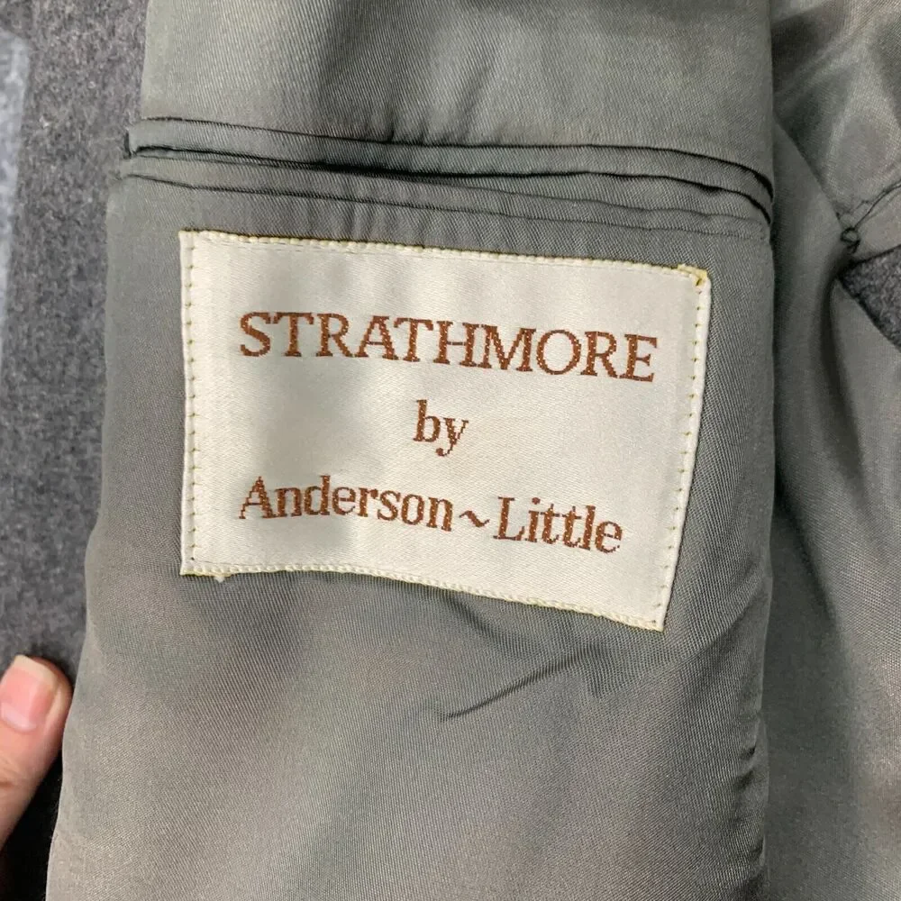Vintage Anderson Little Strathmore Blazer Mens 44 Camel Hair 2 Button Sport Coat